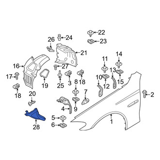 BMW OE - Front Left Fender Liner Extension