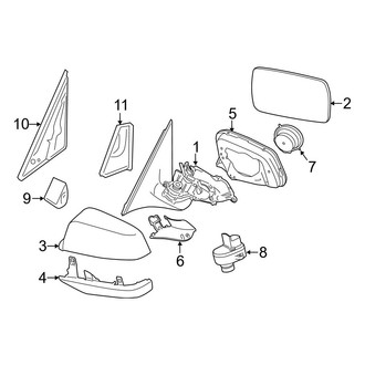 BMW OE - Front Door - Outside Mirrors (W/O Memory), (Base)