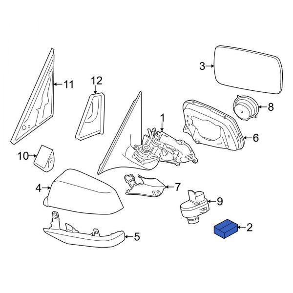 Door Mirror Hardware Kit