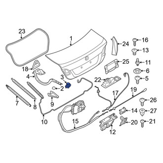 BMW OE - Left Trunk Lid Pull Down Motor