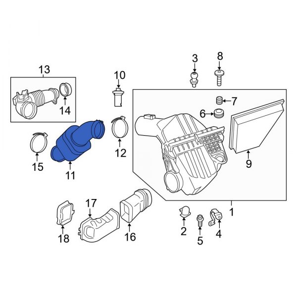 Engine Air Intake Hose