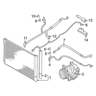 BMW OE - Air Conditioner & Heater - Condenser, Compressor & Lines