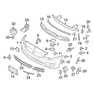 BMW OE - Front Bumper & Grille - Bumper & Components (W/O M Package)