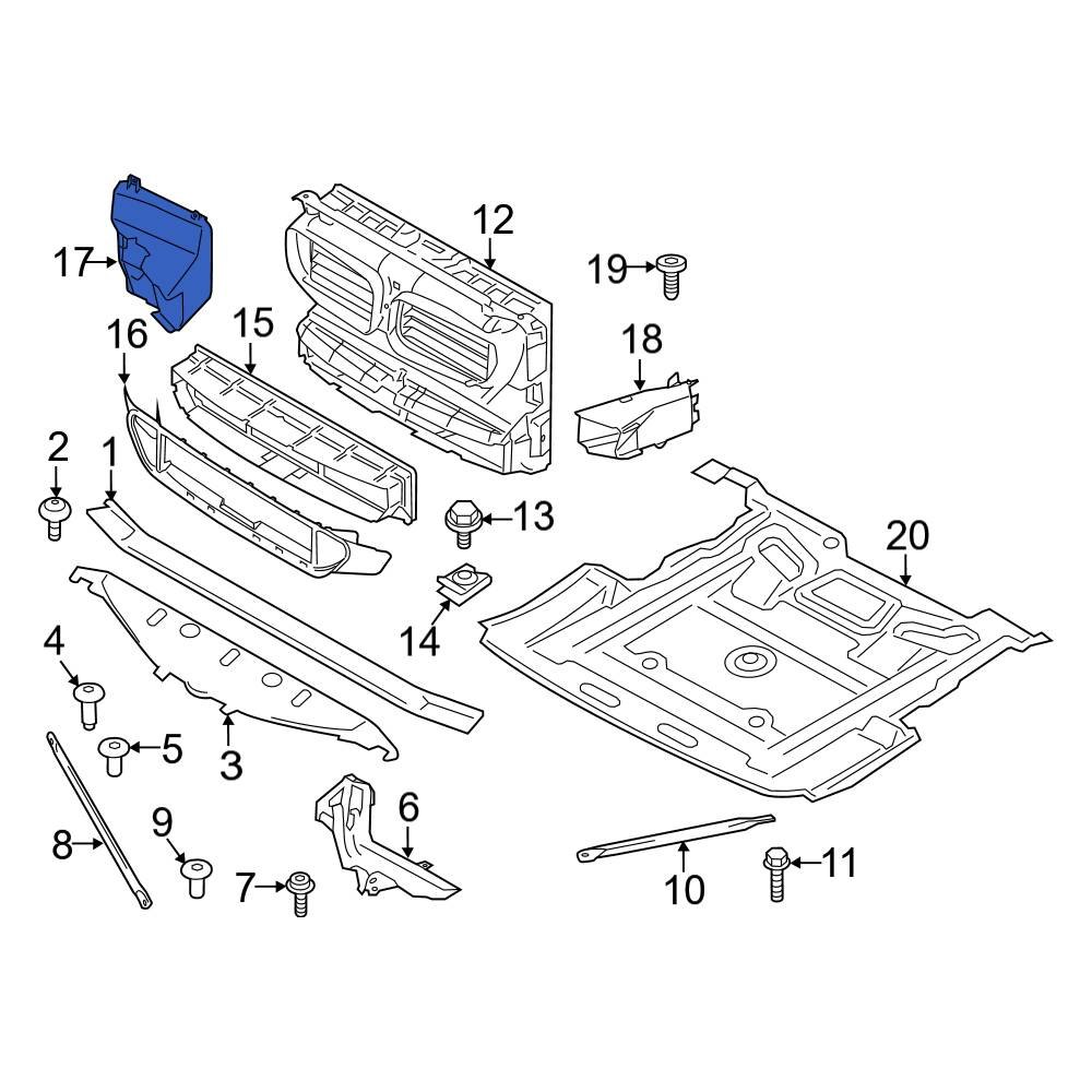 BMW OE 51747200773 - Front Left Radiator Support Air Duct