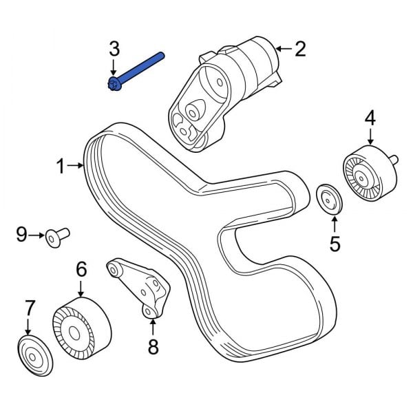 BMW OE 07129906293 - Belt Tensioner Bolt