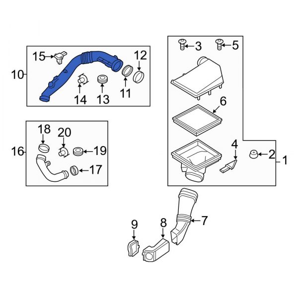 Engine Air Intake Hose