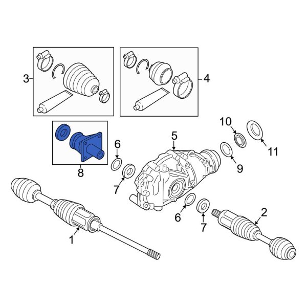 CV Axle Shaft Carrier Bearing Bracket