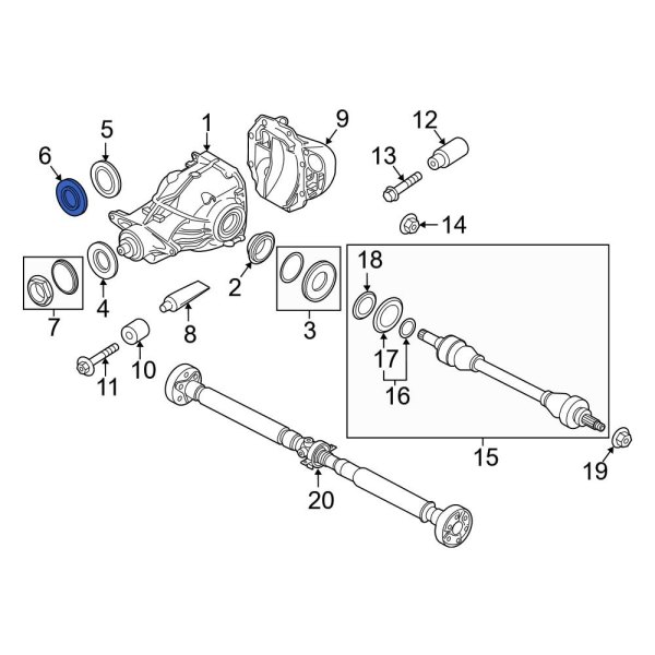 Differential Drive Pinion Oil Deflector