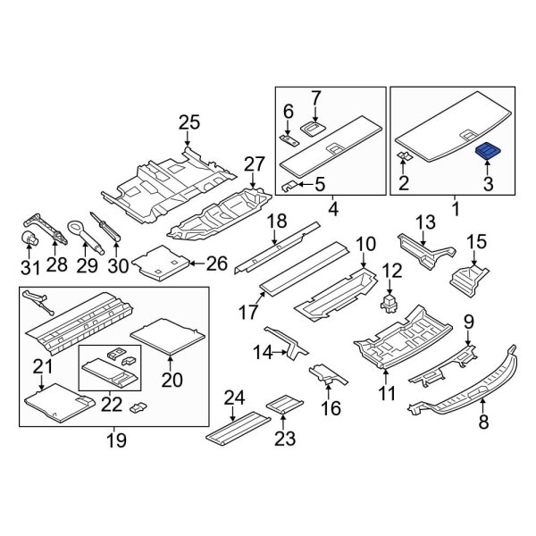 Cargo Cover Handle