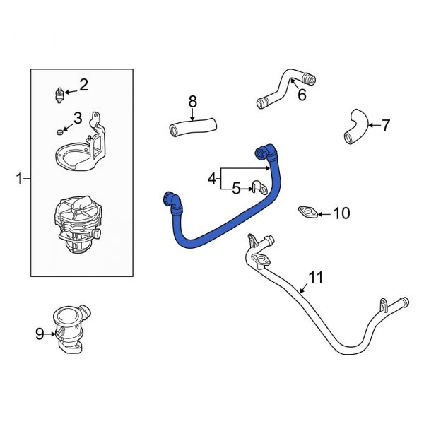 Secondary Air Injection Pump Hose