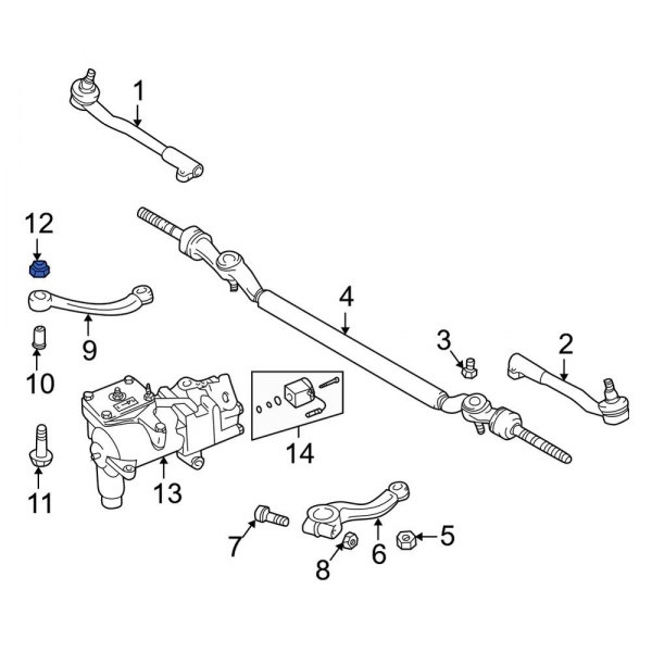 Steering Idler Arm Nut