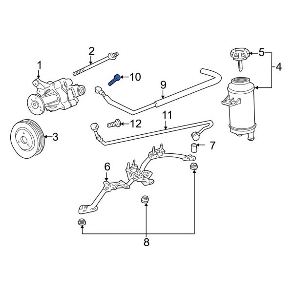 BMW OE 32411117183 Power Steering Pressure Hose Banjo Bolt