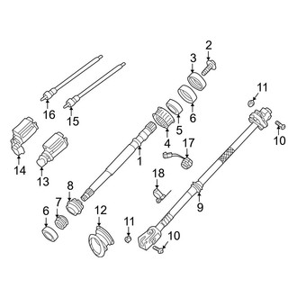 BMW OE - Steering Column - Shaft & Internal Components