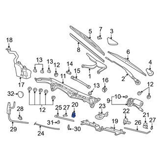 BMW OE - Front Right Windshield Washer Nozzle