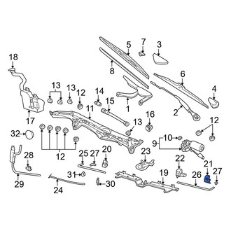 BMW OE - Front Right Windshield Washer Nozzle