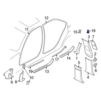 BMW OE - Door Trim Sill Plate Insert Clip