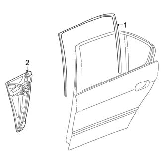 BMW OE - Rear Door - Glass & Hardware