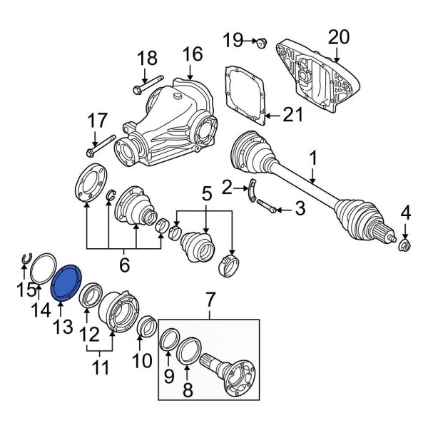 Drive Axle Shaft Bearing Spacer