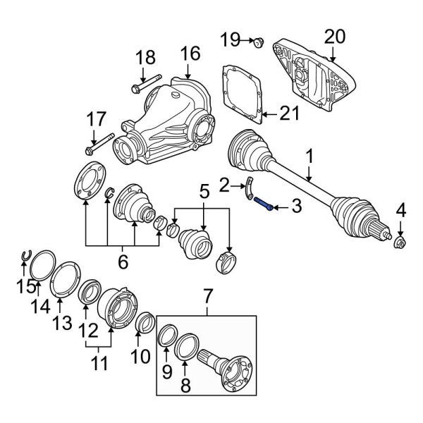 CV Axle Retainer Plate Bolt