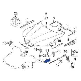BMW OE - Front Left Lower Hood Latch