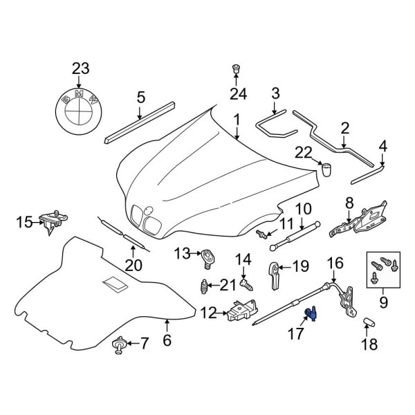 Hood Release Cable Clip