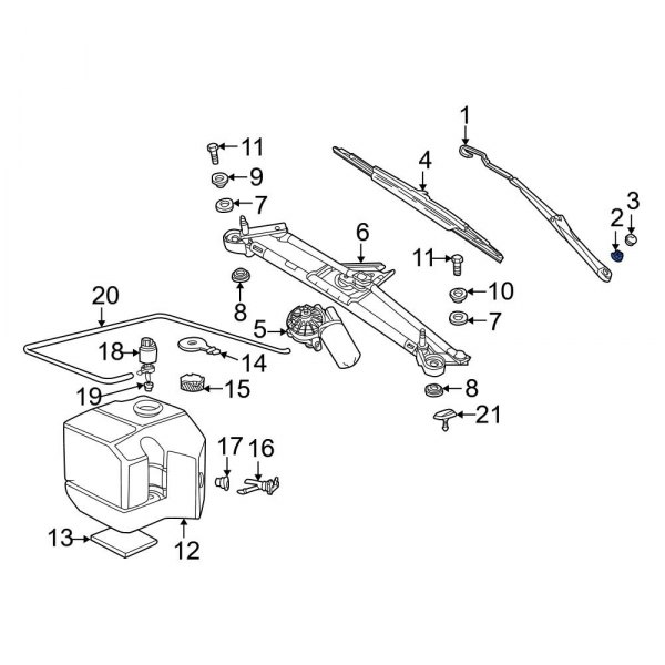 Windshield Wiper Arm Nut