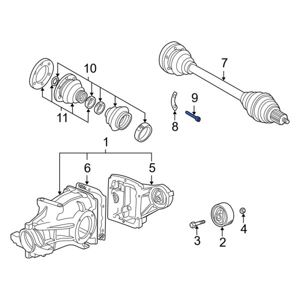 CV Axle Retainer Plate Bolt