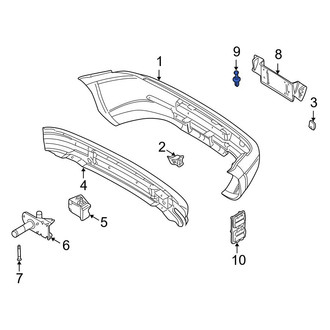 BMW OE - Rear License Plate Bracket Clip