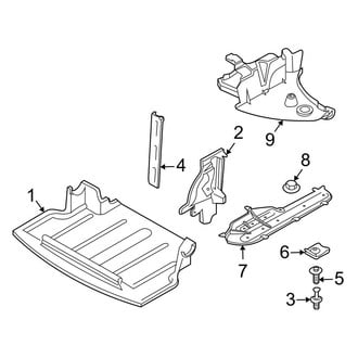 BMW OE - Radiator Support - Splash Shields