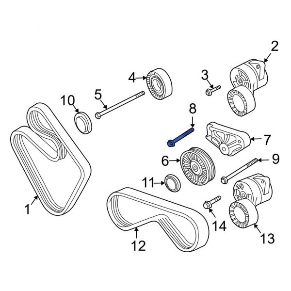 BMW OE 07119905403 Accessory Drive Belt Idler Pulley Bolt