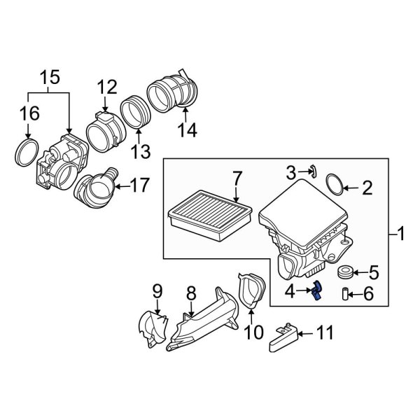 Air Filter Housing Lid Clip