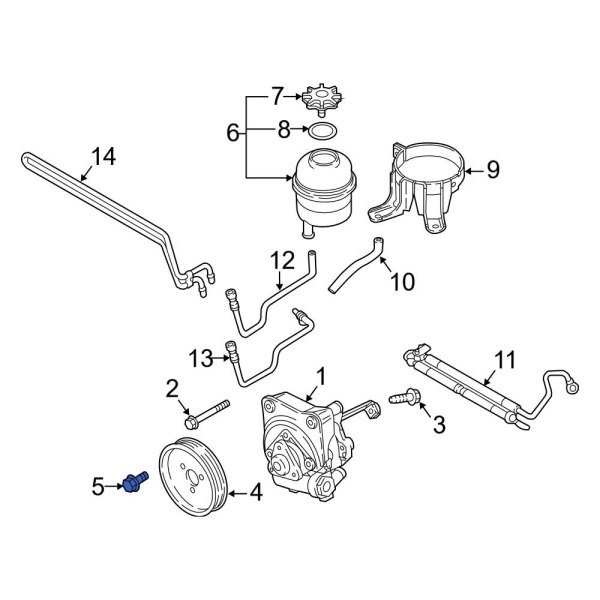 BMW OE 07119905527 Power Steering Pump Pulley Bolt