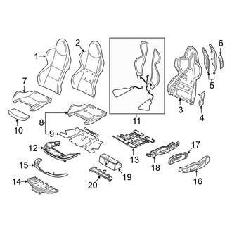 BMW OE - Seats & Tracks - Seat Components (With M Sport Seats), (M Coupe / M Roadster)