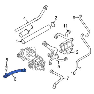 BMW OE - Upper Radiator Coolant Hose
