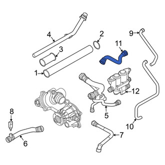 BMW OE - Right HVAC Heater Hose