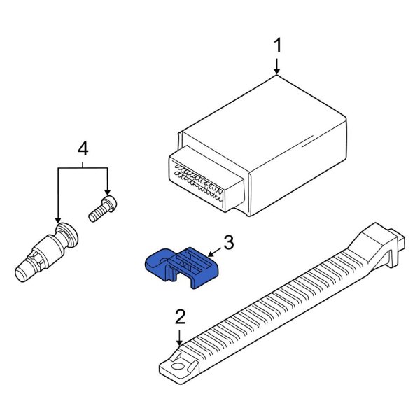 Tire Pressure Monitoring System (TPMS) Antenna Bracket