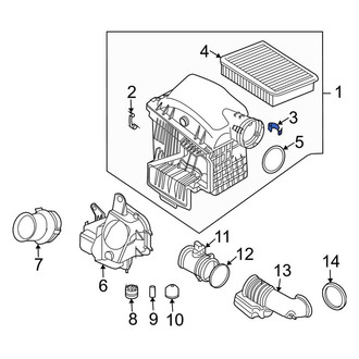 BMW OE - Air Filter Housing Lid Clip