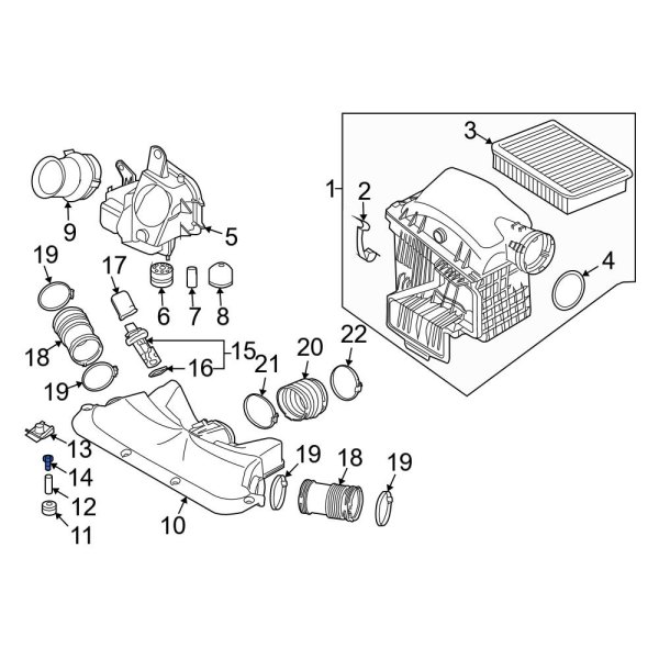 Engine Air Intake Hose Bolt