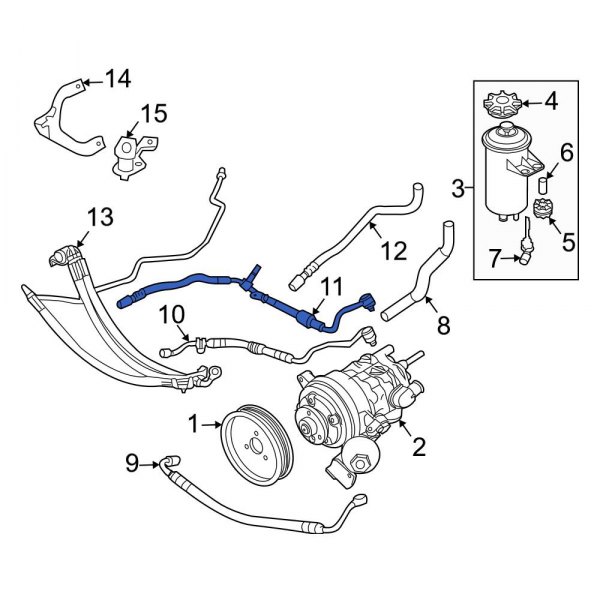 BMW OE 32416753820 Power Steering Return Hose