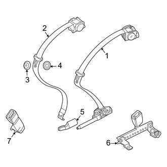 BMW OE - Restraint Systems - Rear Seat Belts (With Rear Side Air Bags)