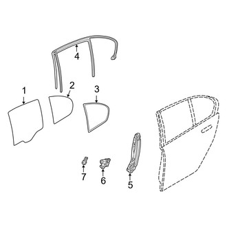 BMW OE - Rear Door - Glass & Hardware