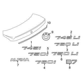 BMW OE - Trunk Lid - Exterior Trim