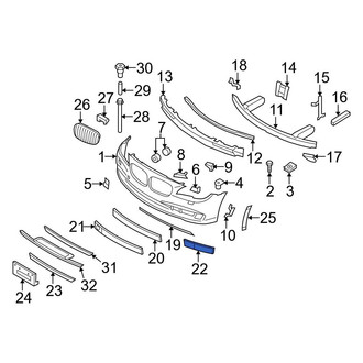 BMW OE - Front Left Lower Outer Grille