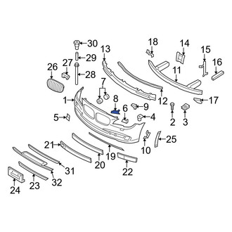 BMW OE - Left Bumper Cover Reinforcement Bracket