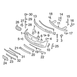 BMW OE - Front Bumper - Bumper & Components (W/O M Package)