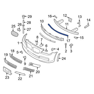 BMW OE - Front Left Bumper Cover Reinforcement