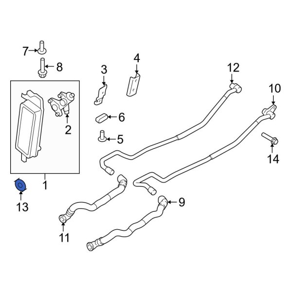 Automatic Transmission Oil Cooler Hose O-Ring