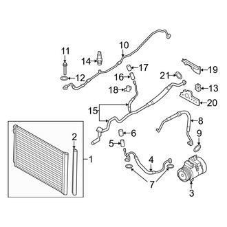 BMW OE - Air Conditioner & Heater - Condenser, Compressor & Lines