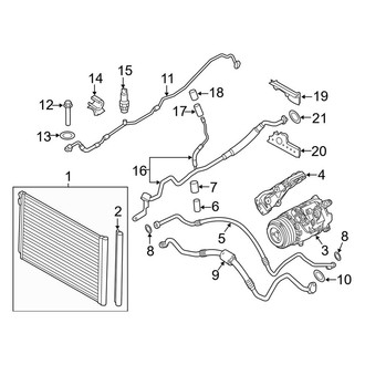 BMW OE - Air Conditioner & Heater - Condenser, Compressor & Lines