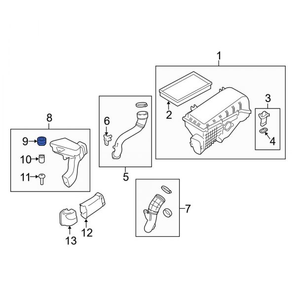 Engine Air Intake Hose Grommet